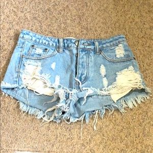 Denim jean shorts